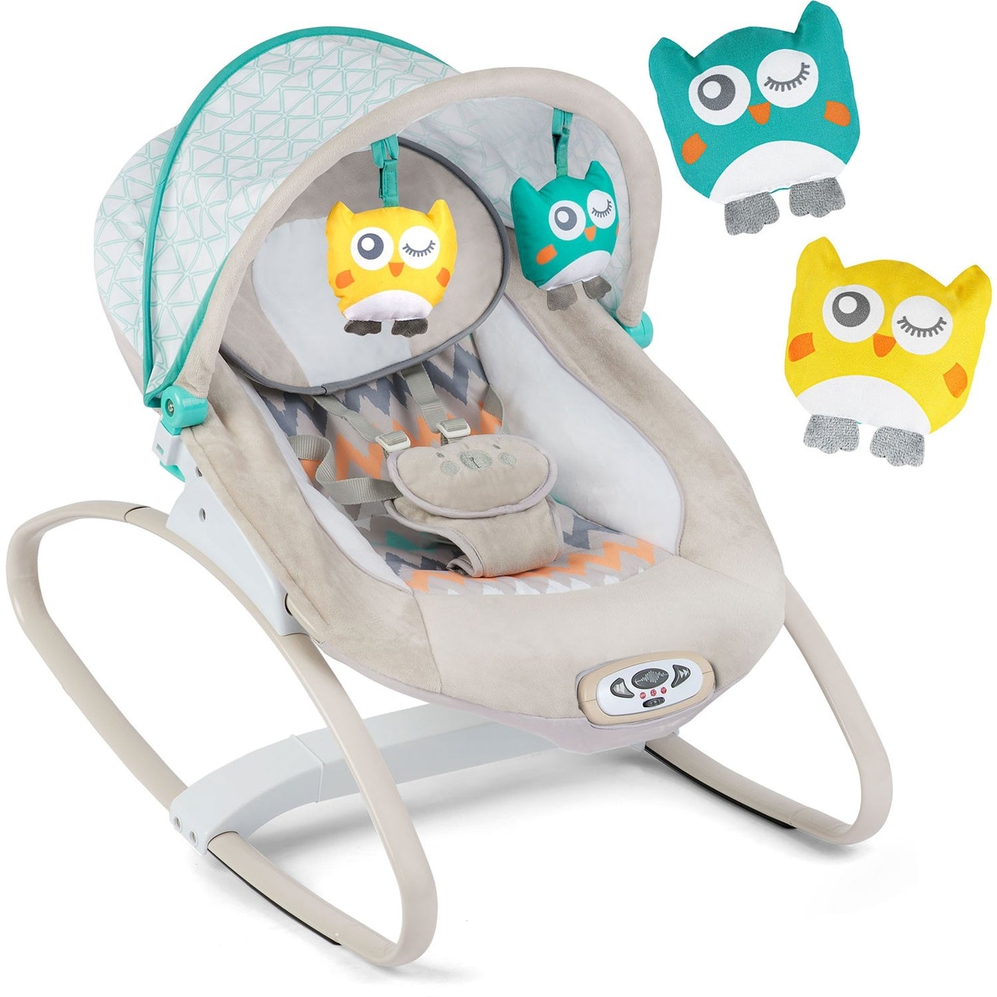 Ricokids bouncer with vibration and music - gray