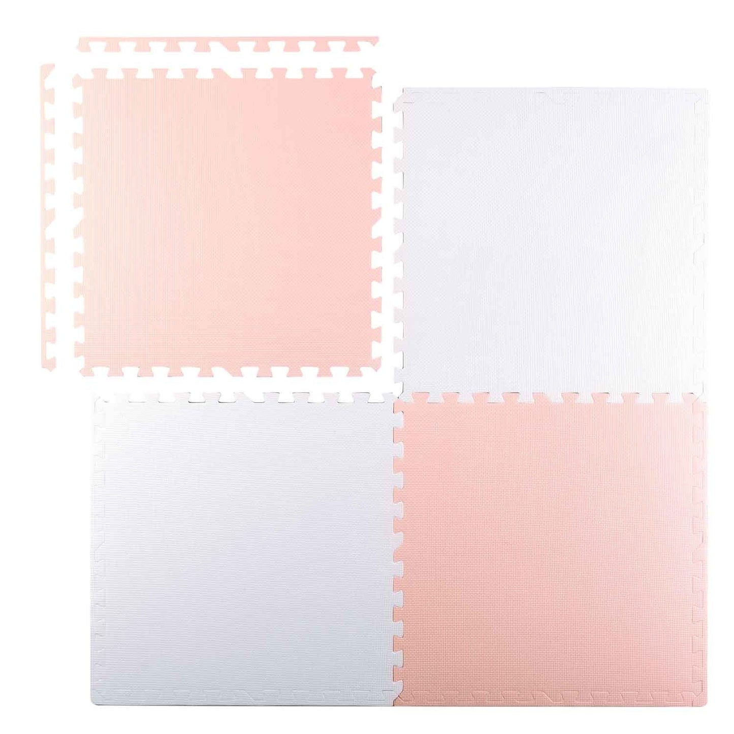 Ricokids large foam puzzle mat 60x60 cm 4 pcs. peach and white