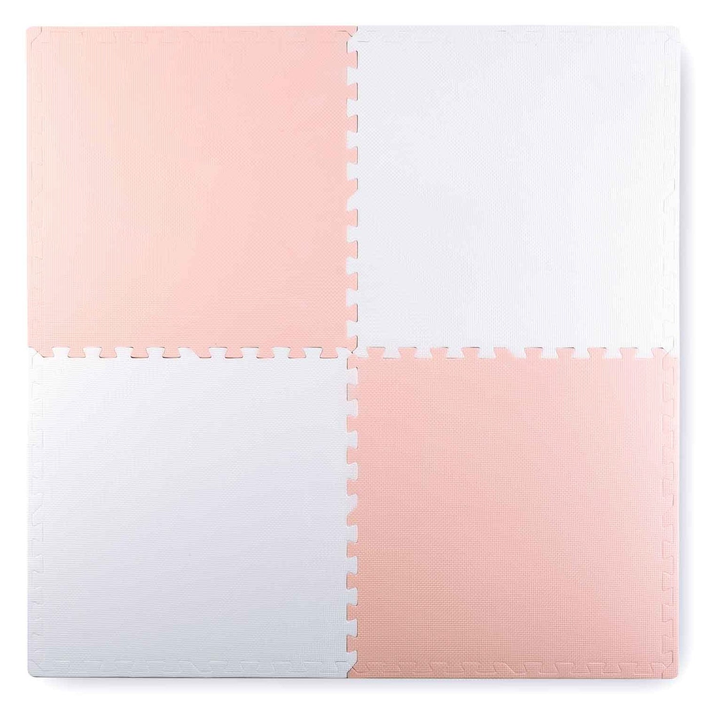 Ricokids large foam puzzle mat 60x60 cm 4 pcs. peach and white