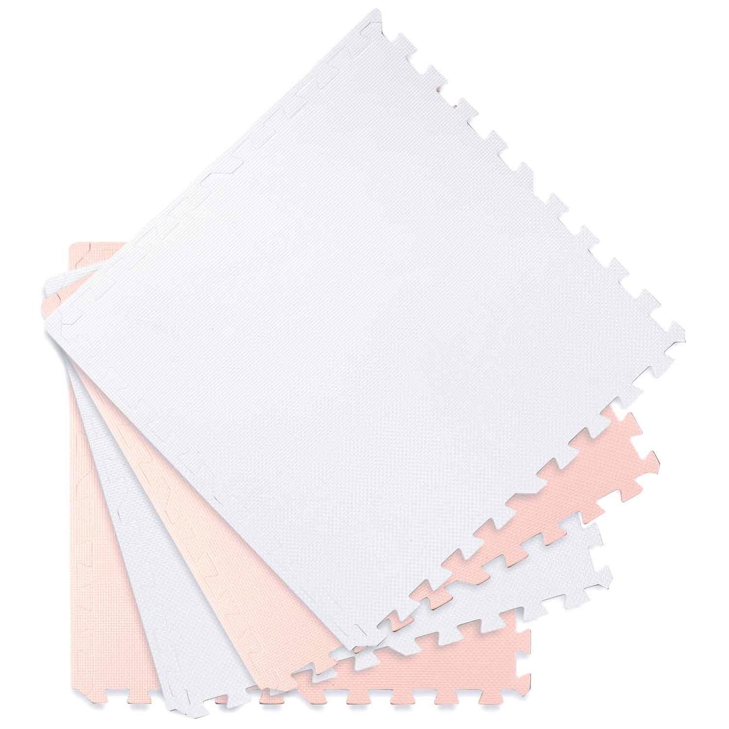 Ricokids large foam puzzle mat 60x60 cm 4 pcs. peach and white