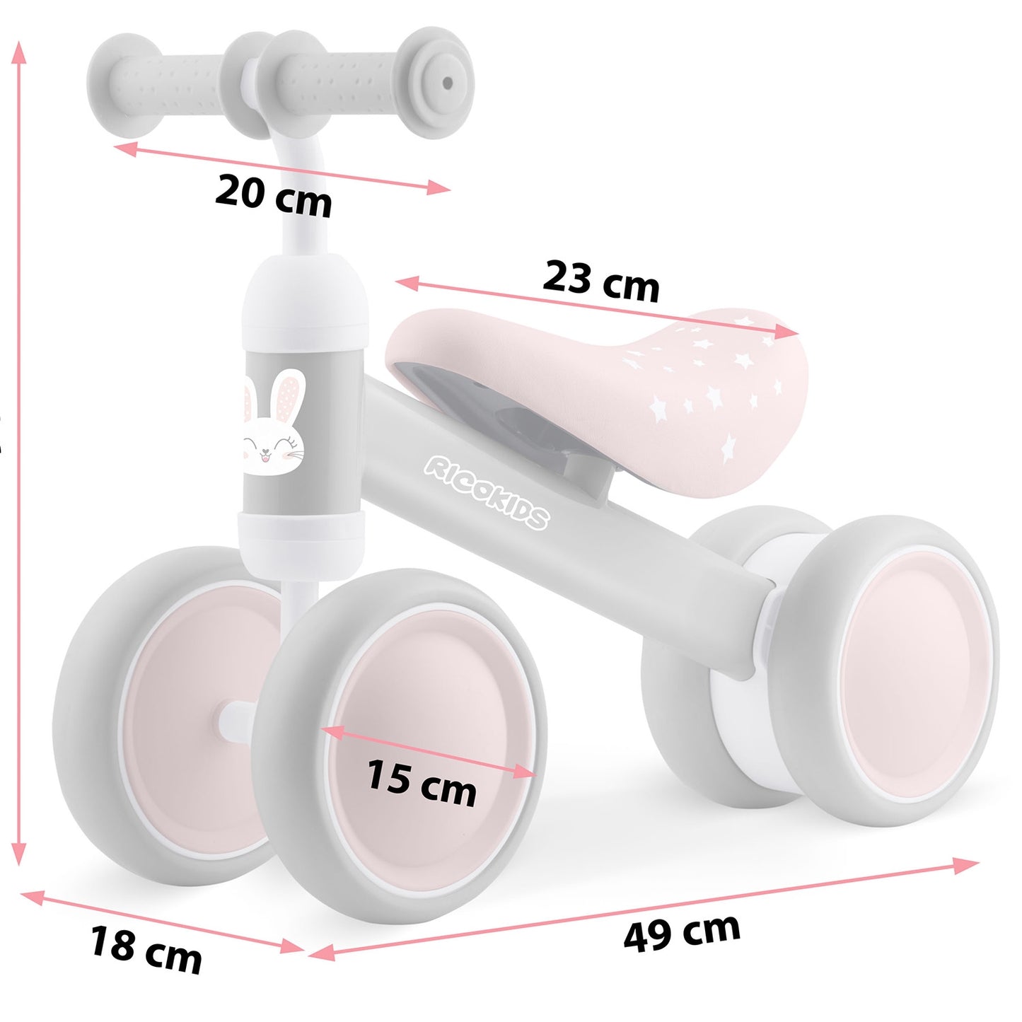 Ricokids three-wheeled balance bike for children