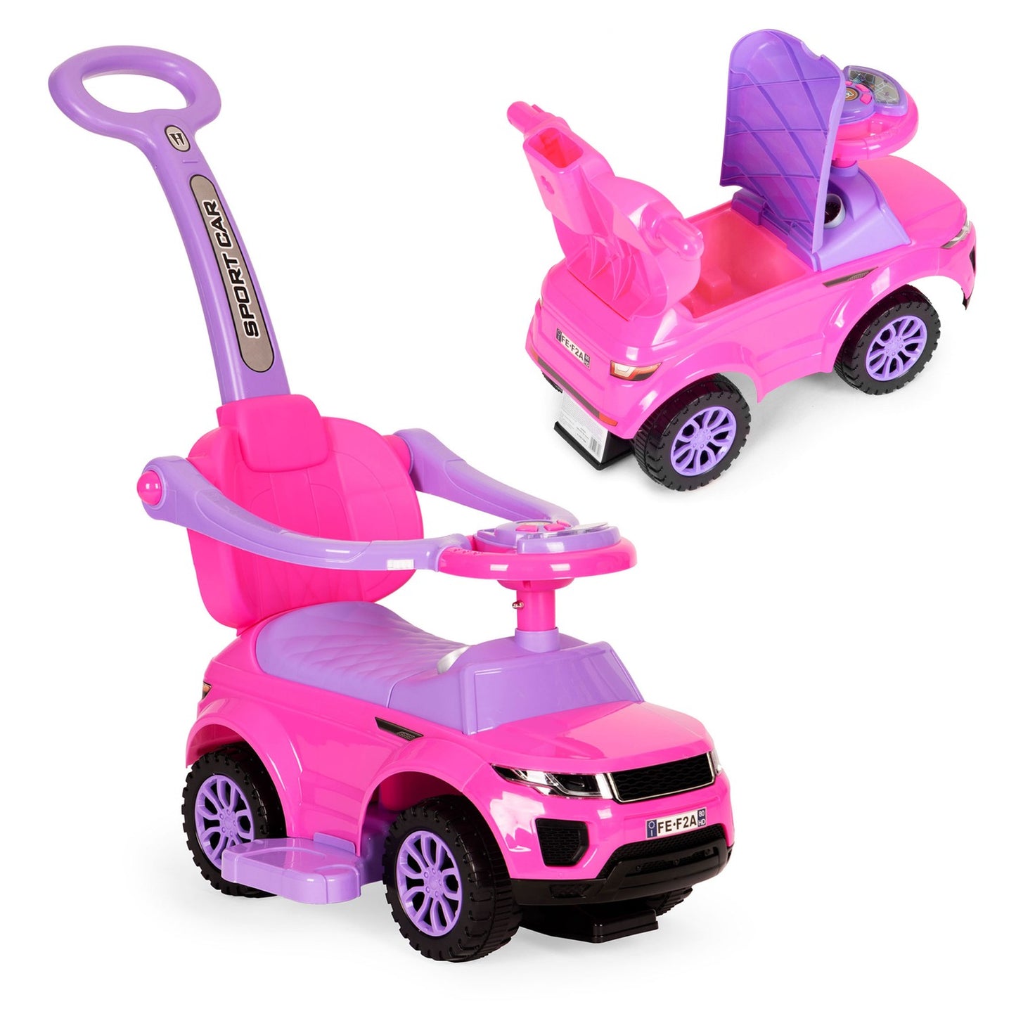 Rider walker pusher 3in1 toy car super car, pink