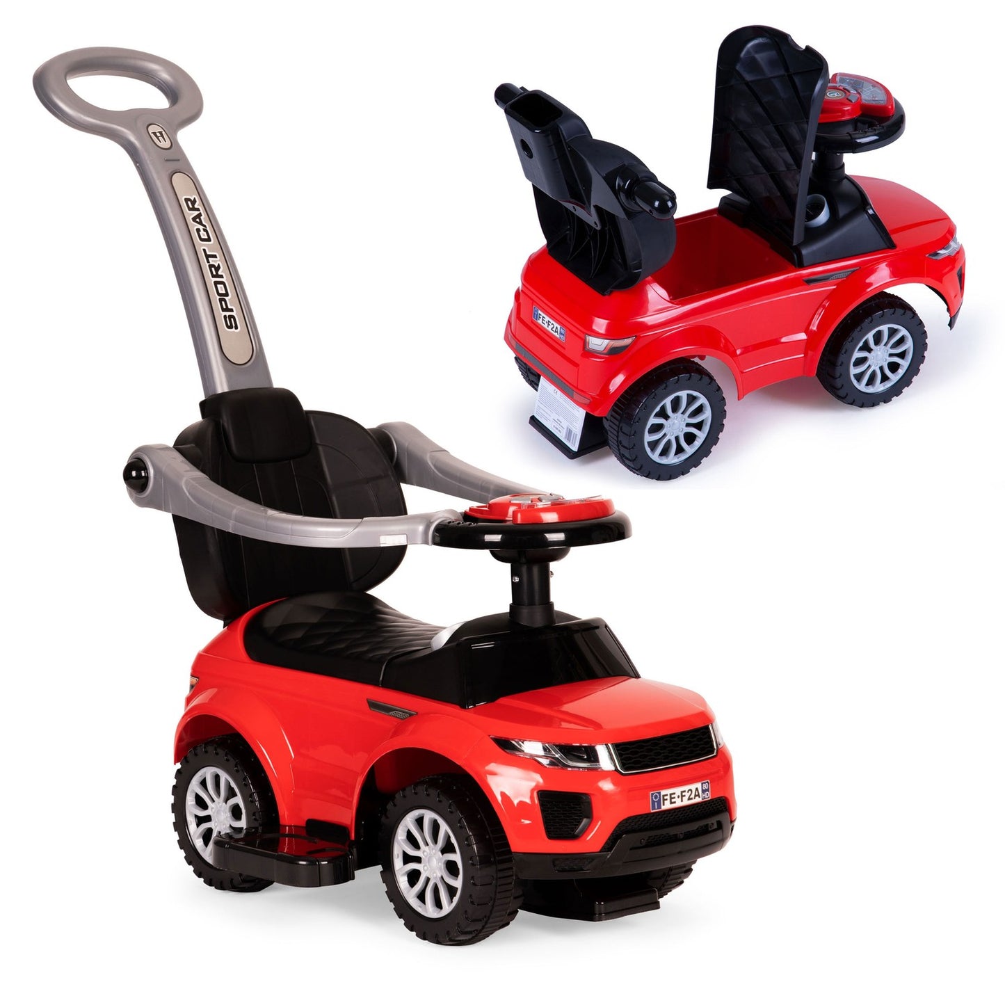 Rider walker pusher 3in1 toy car super car, red