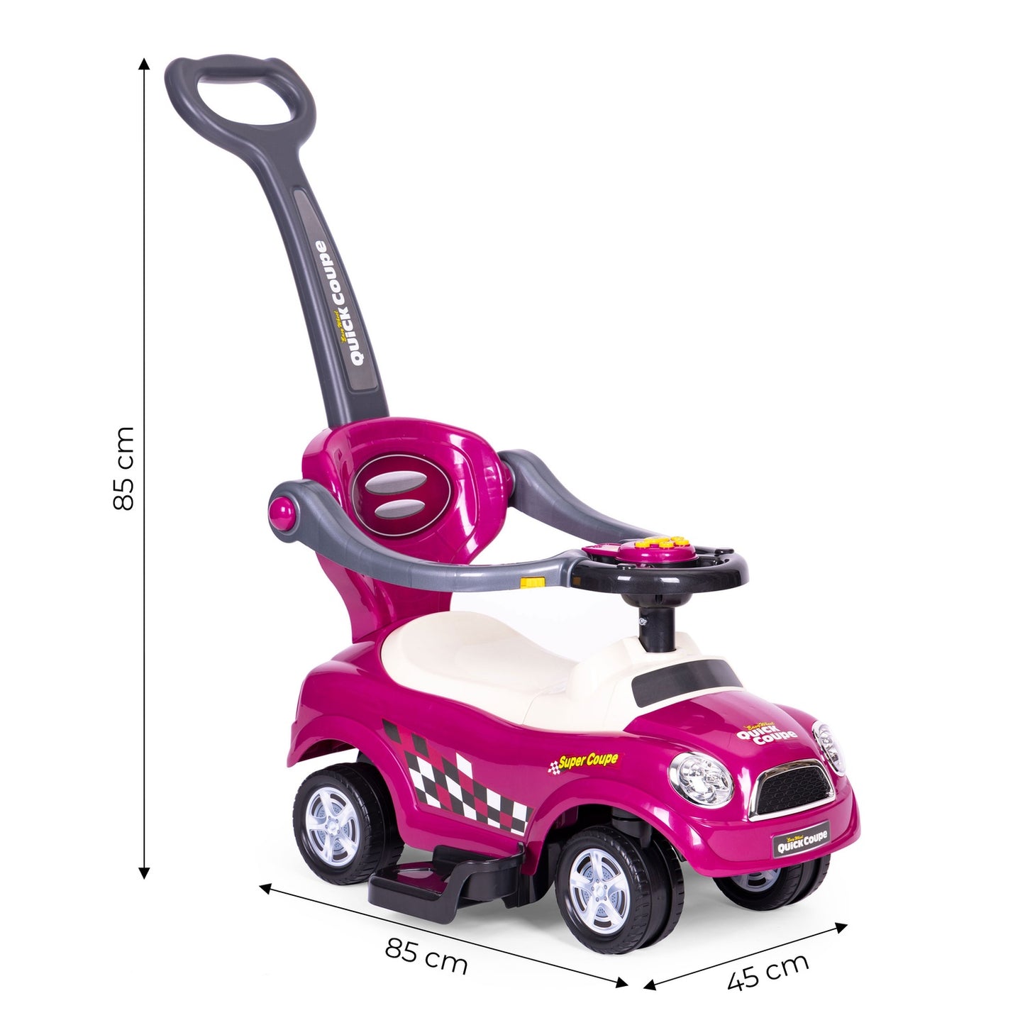 Rider walker pusher swivel wheels handle sounds
