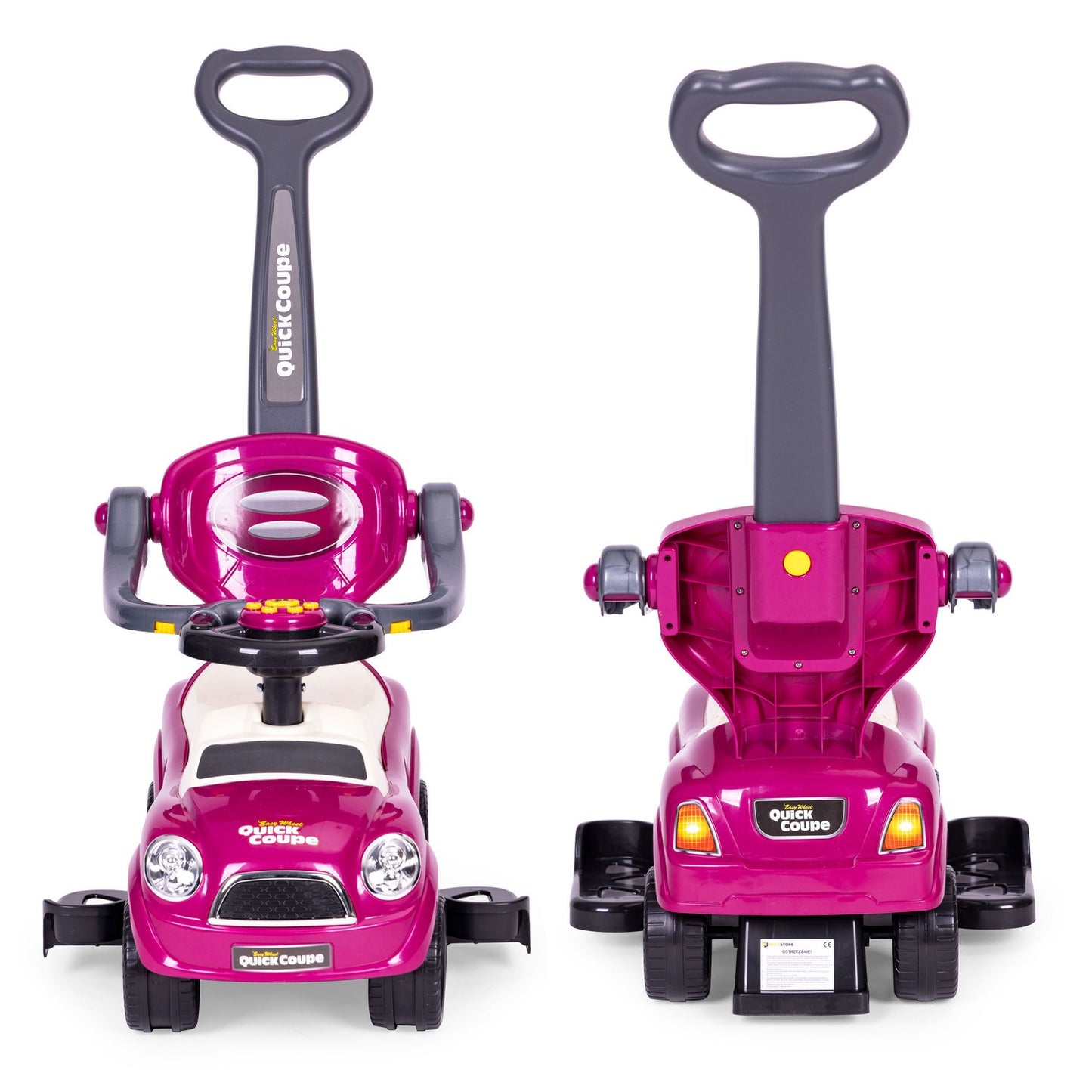 Rider walker pusher swivel wheels handle sounds