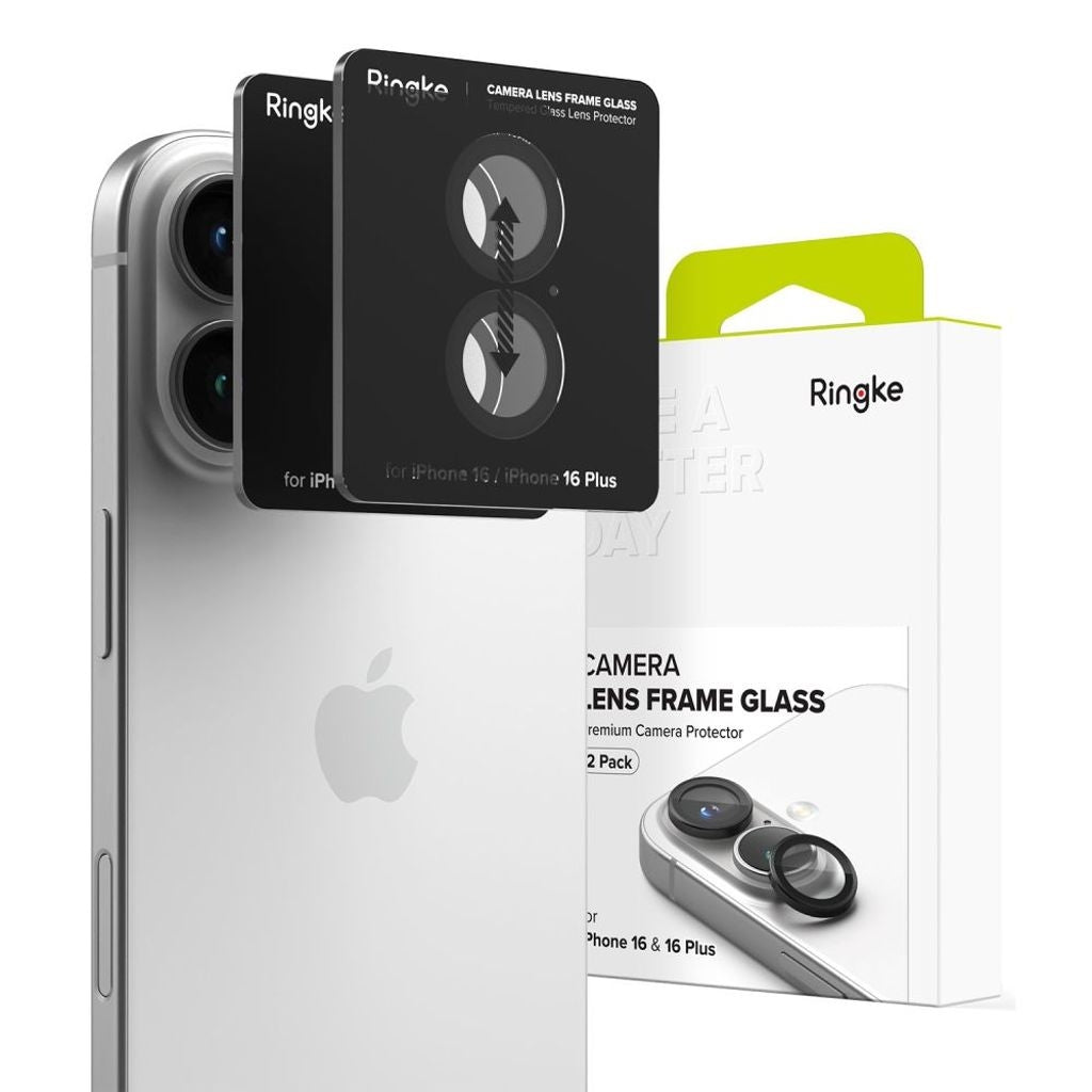 Ringke Kameraramskydd 2-pack Linsskydd För iPhone 16/16 Plus - Svart