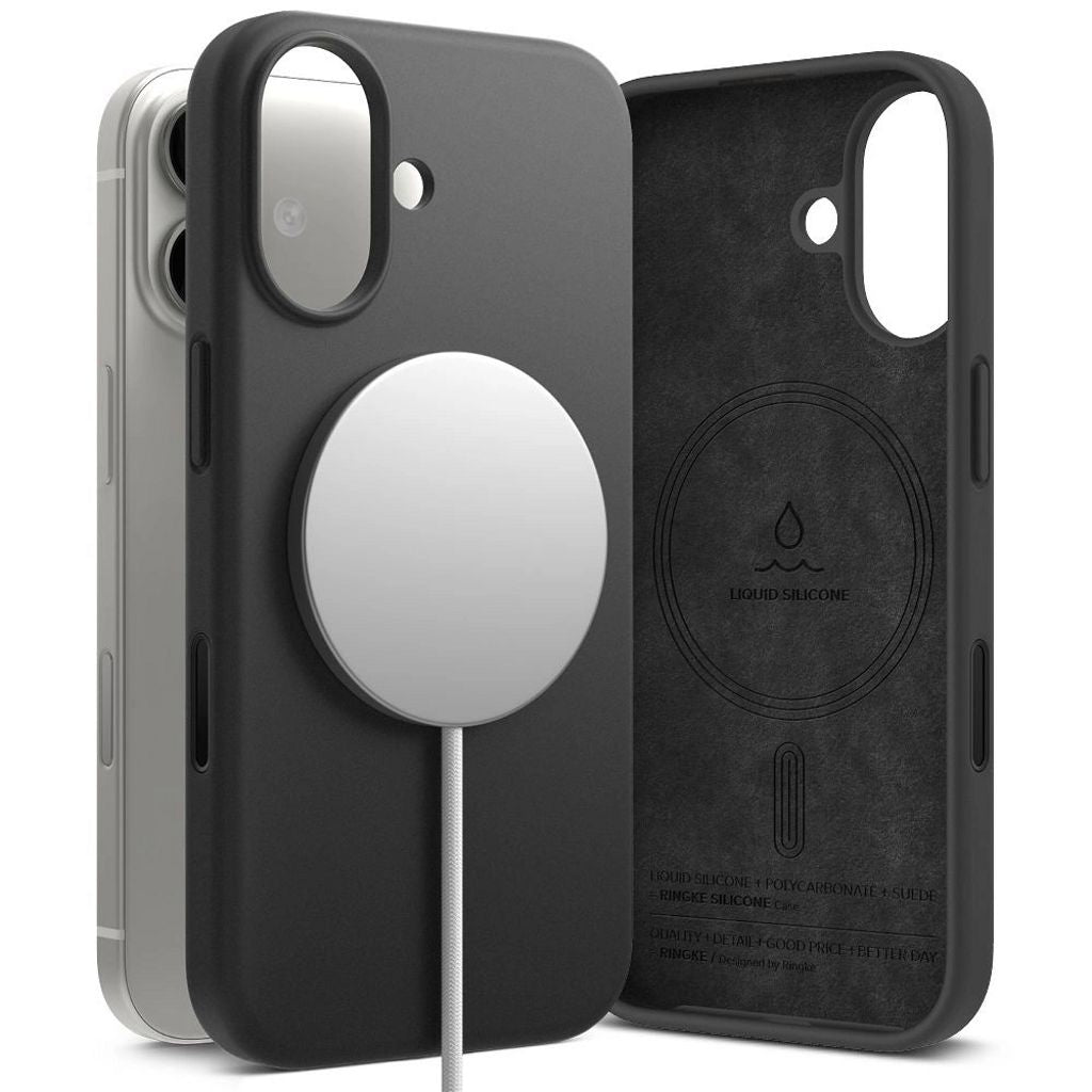 Ringke Silicone MagSafe Case for iPhone 17 - Black