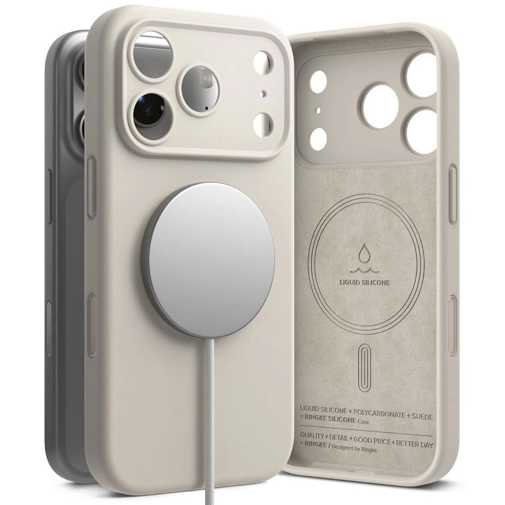 Ringke Silicone Magnetic MagSafe Case for iPhone 17 Pro - Beige