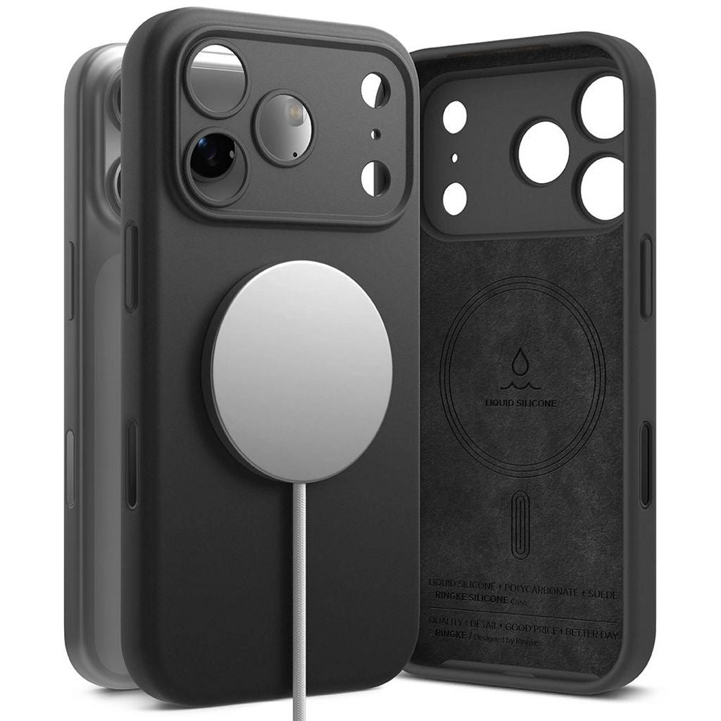 Ringke Silicone Magnetic MagSafe Case for iPhone 17 Pro - Black