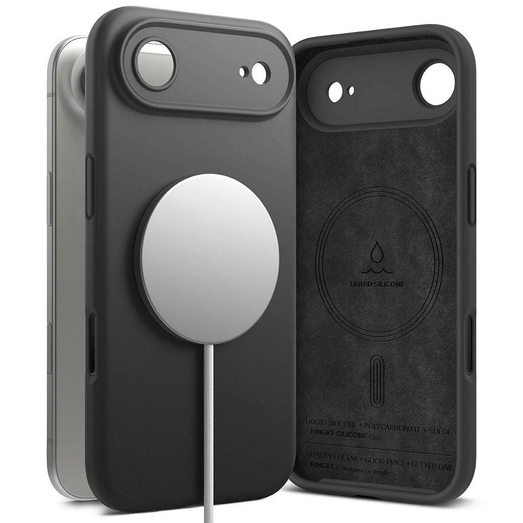 Ringke Silicone Magnetic MagSafe Case for iPhone Air - Black