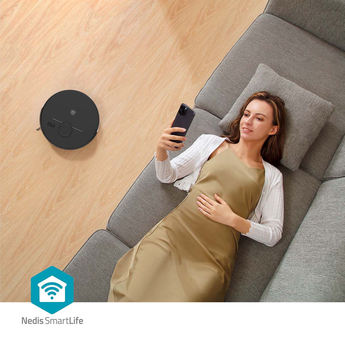 Robot Vacuum Cleaner, Laser Navigation, Wi-Fi, Black