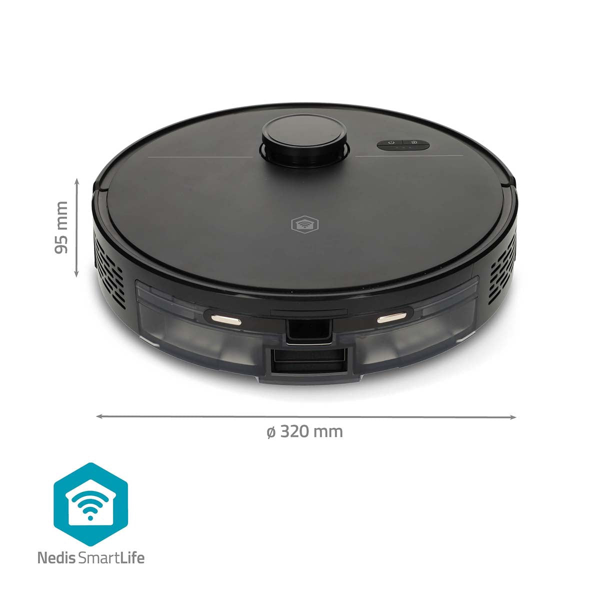 Robot Vacuum Cleaner, Laser Navigation, Wi-Fi, Black