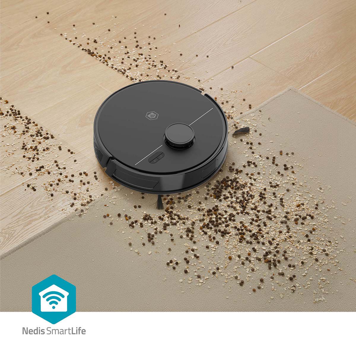 Robot Vacuum Cleaner, Laser Navigation, Wi-Fi, Black
