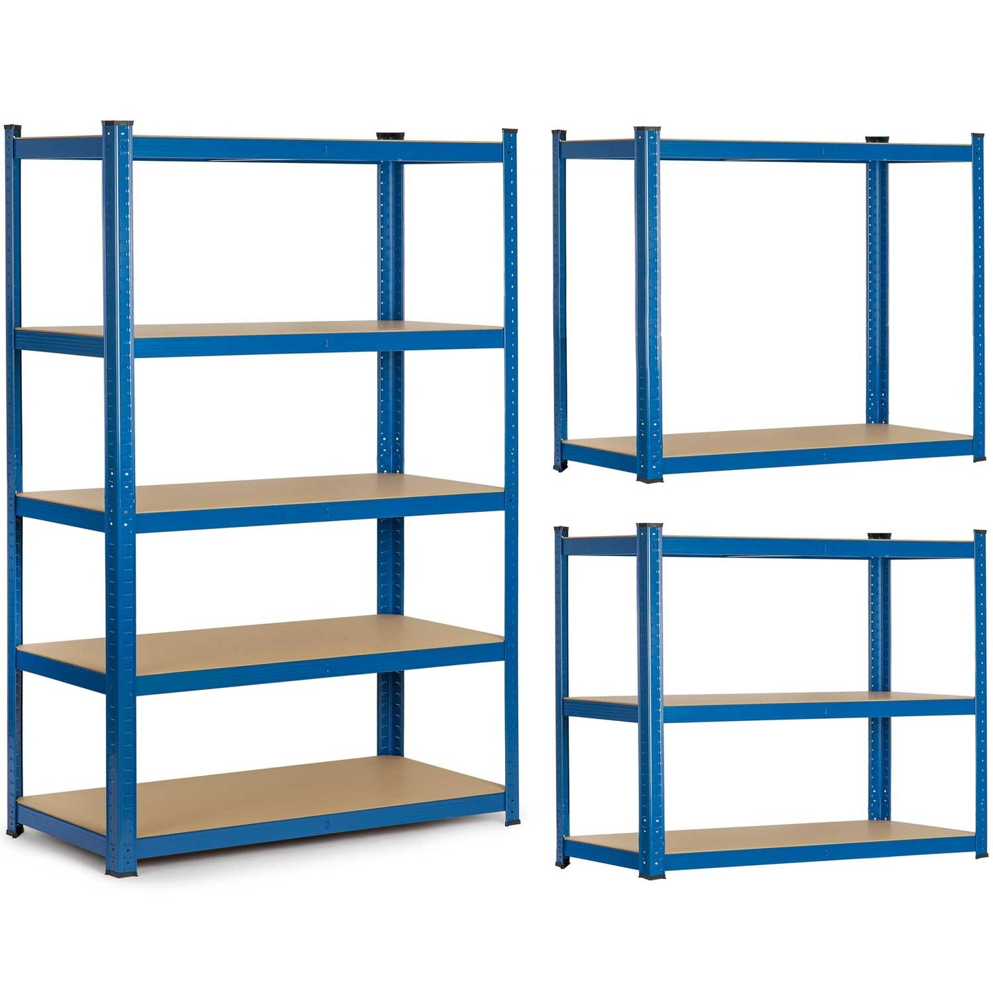 Robust metal shelf for storage, 150 x 75 x 30 cm - Humberg 4842