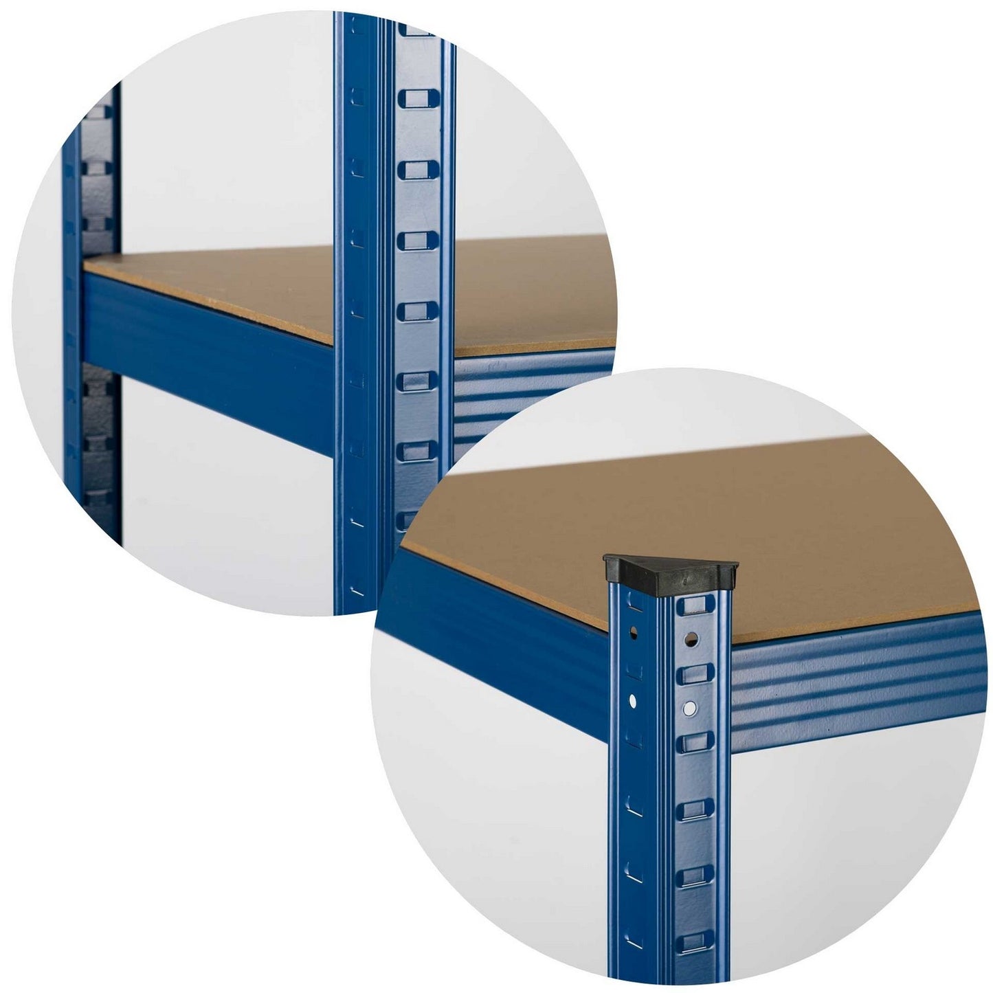 Robust metal shelf for storage, 150 x 75 x 30 cm - Humberg 4842