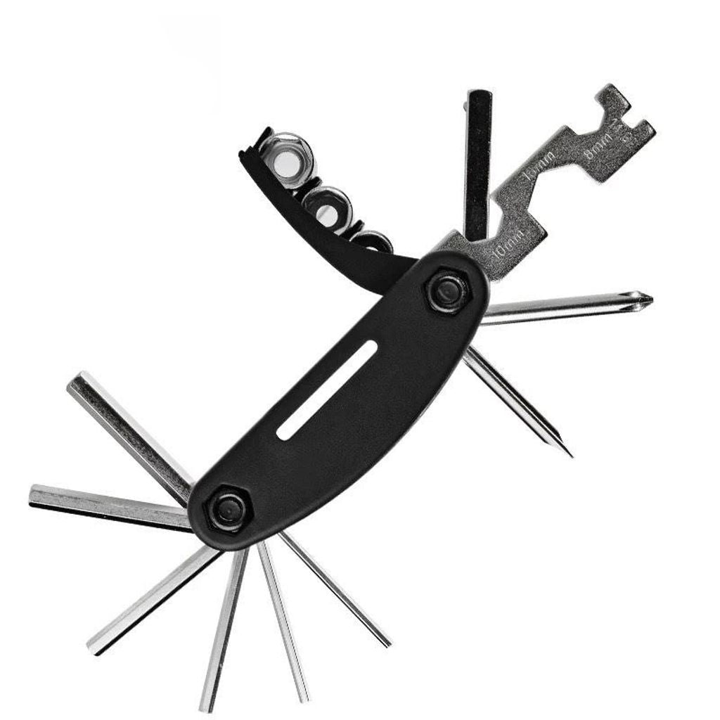 Rockbros 16-in-1 multi-tool for bicycle repair - black