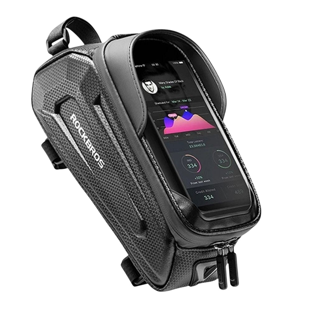 Rockbros B68 Bike bag with phone case, 1.5l - Black
