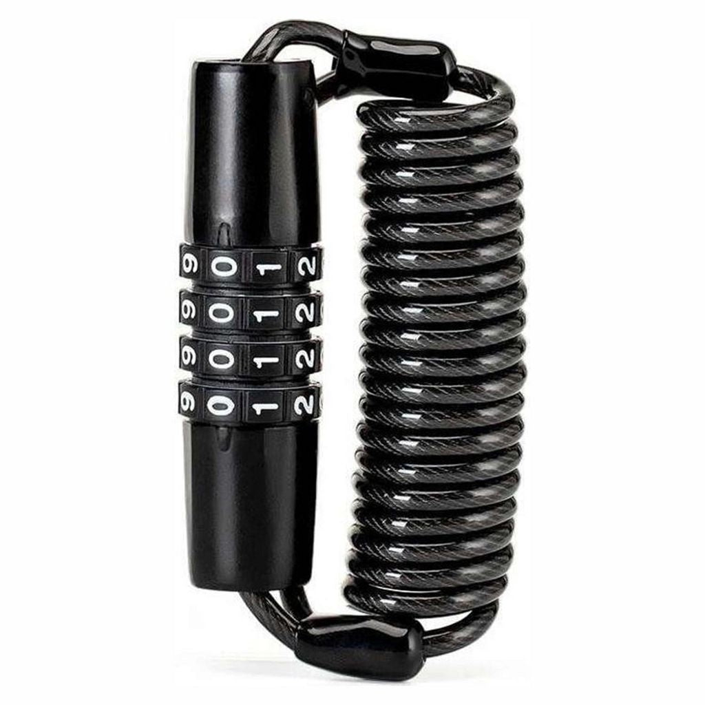 Rockbros T609 Bicycle Combination Lock with steel wire, 1.5m - Black