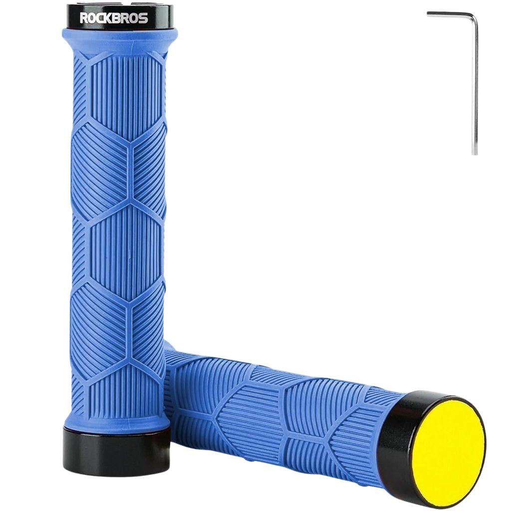 Rockbros bicycle grip with reflex - blue