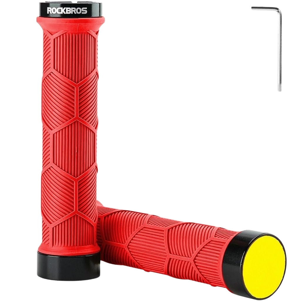 Rockbros bicycle grip with reflex - red