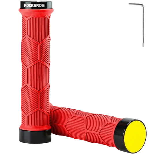 Rockbros bicycle grip with reflex - red
