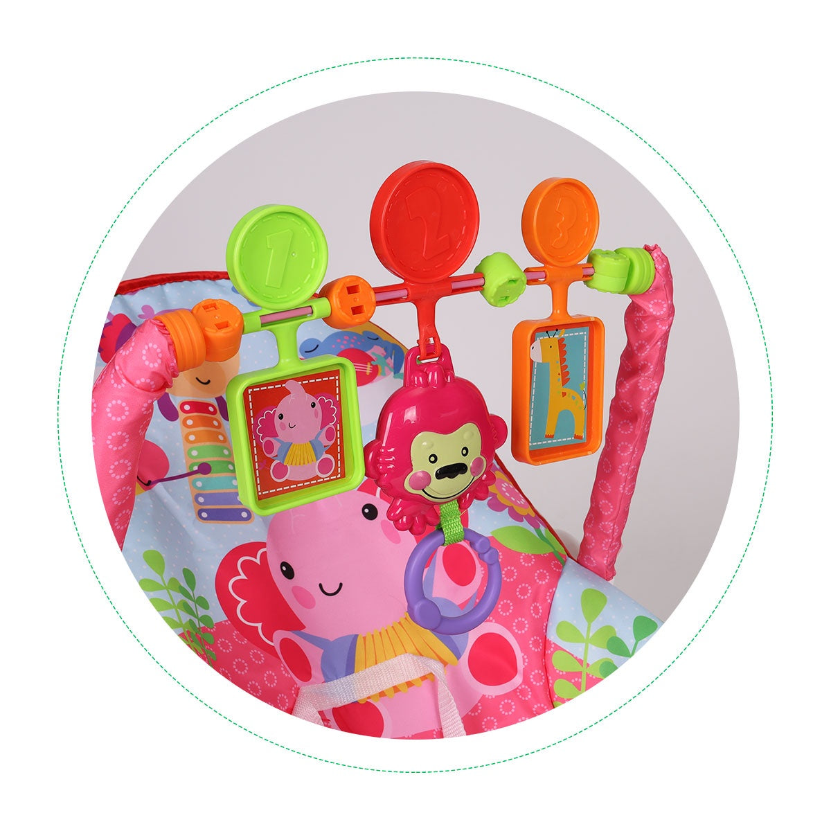 Rocker bouncer 2in1 vibrations sounds toys adjustable