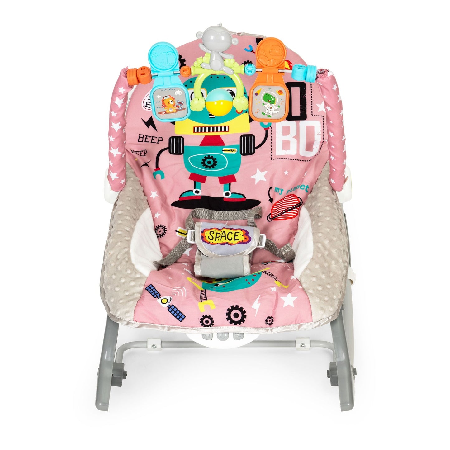 Rocking chair 2-in-1 with vibrations, sounds, regulation, ECOTOYS
