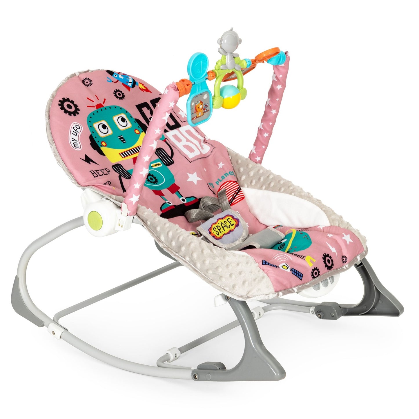 Rocking chair 2-in-1 with vibrations, sounds, regulation, ECOTOYS
