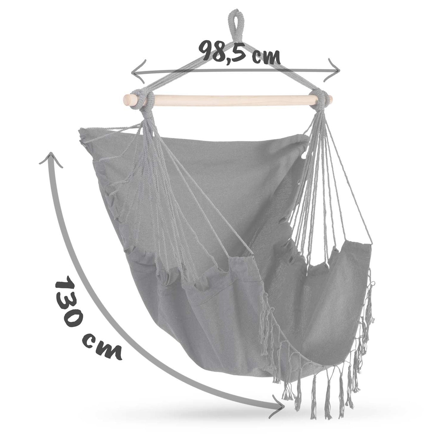 Rodos hanging chair gray