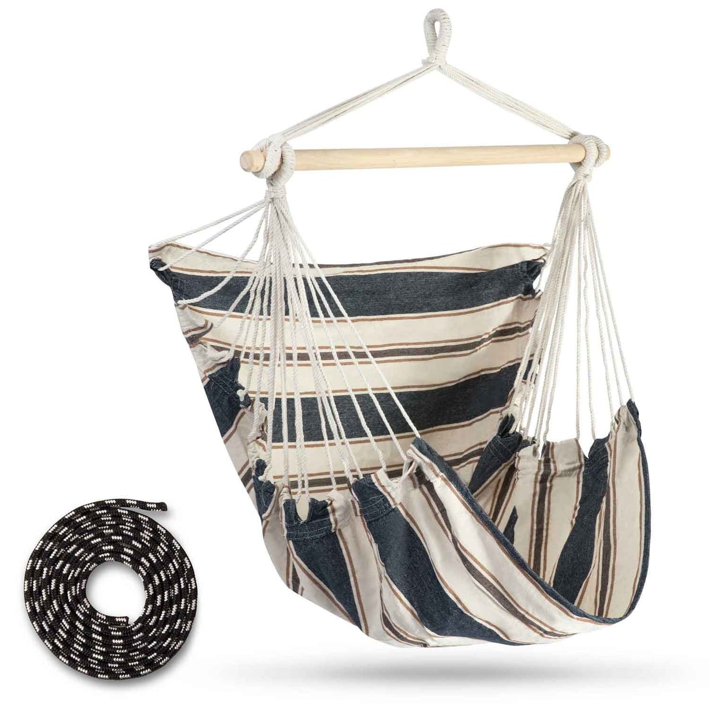 Rodos hanging chair white and blue