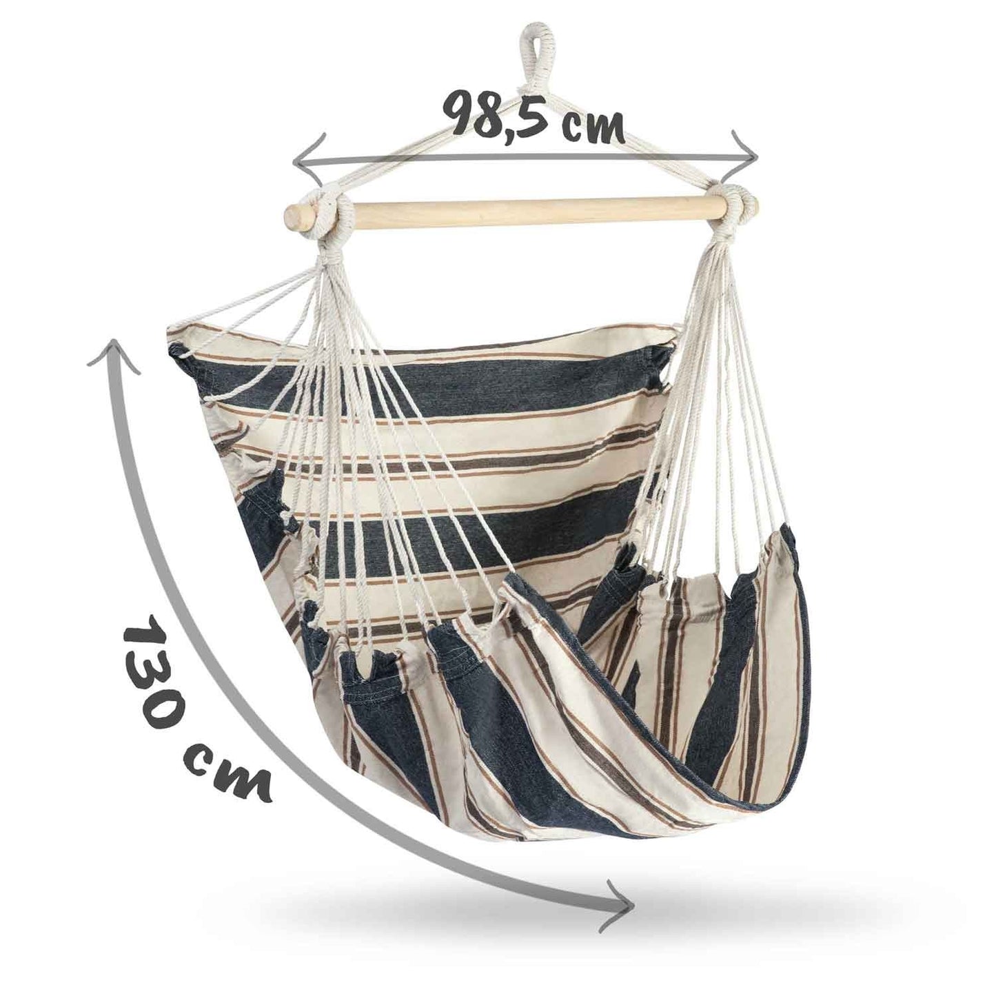 Rodos hanging chair white and blue