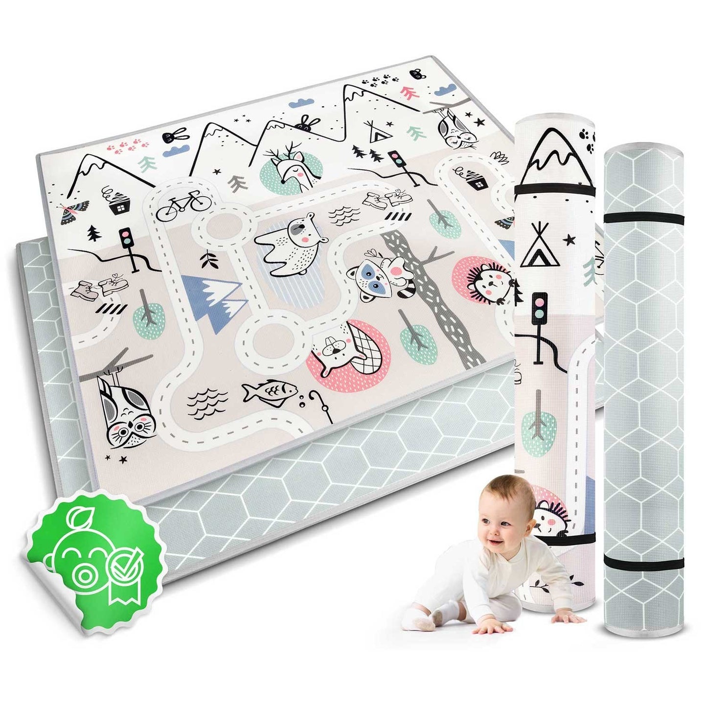 Rollable foam mat 180 x 150 x 1.5 cm Nukido NK-342