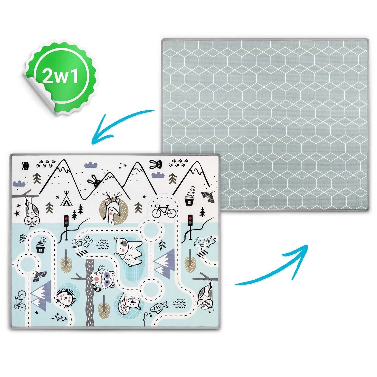 Rollable foam mat 180 x 150 x 1.5 cm Nukido NK-342