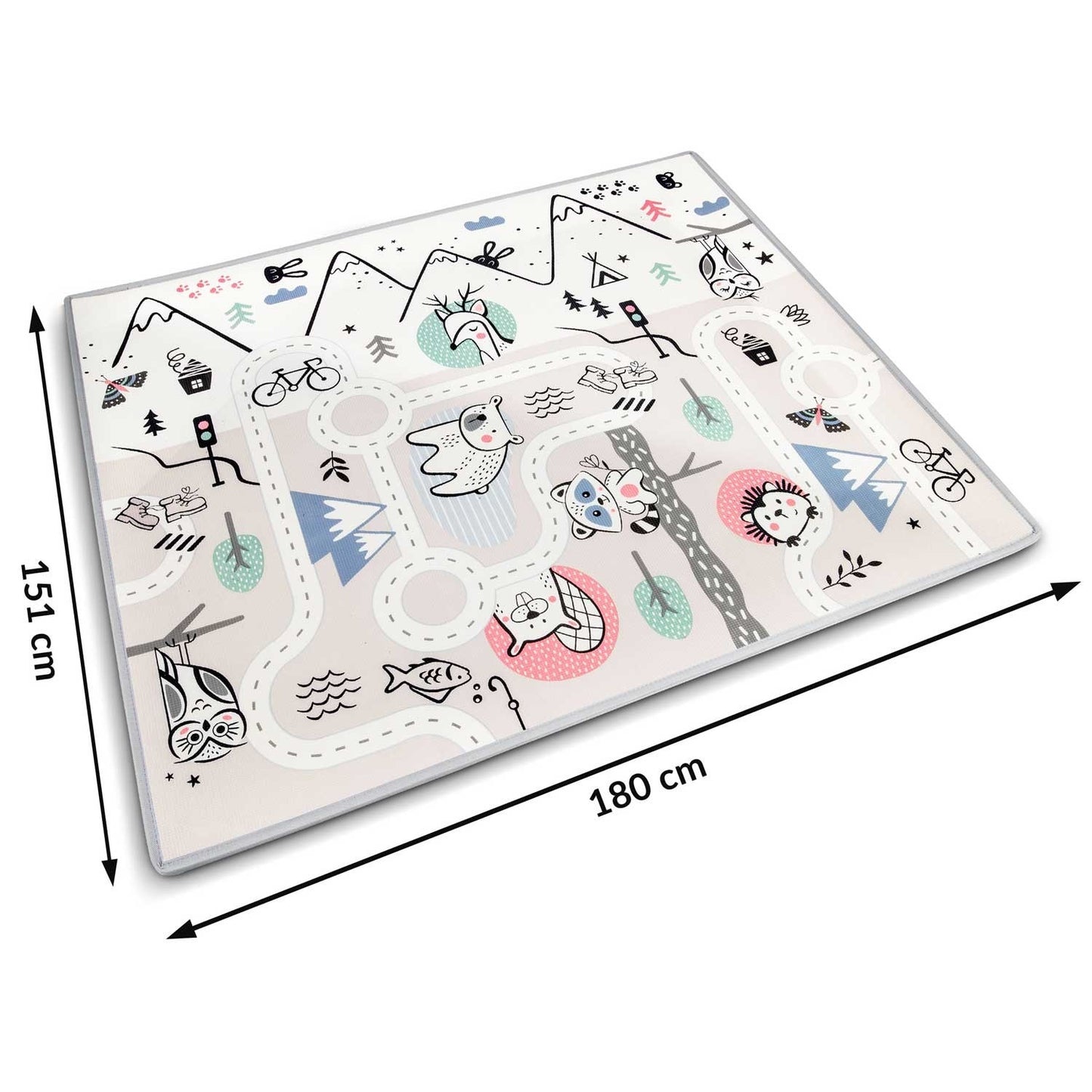 Rollable foam mat 180 x 150 x 1.5 cm Nukido NK-342
