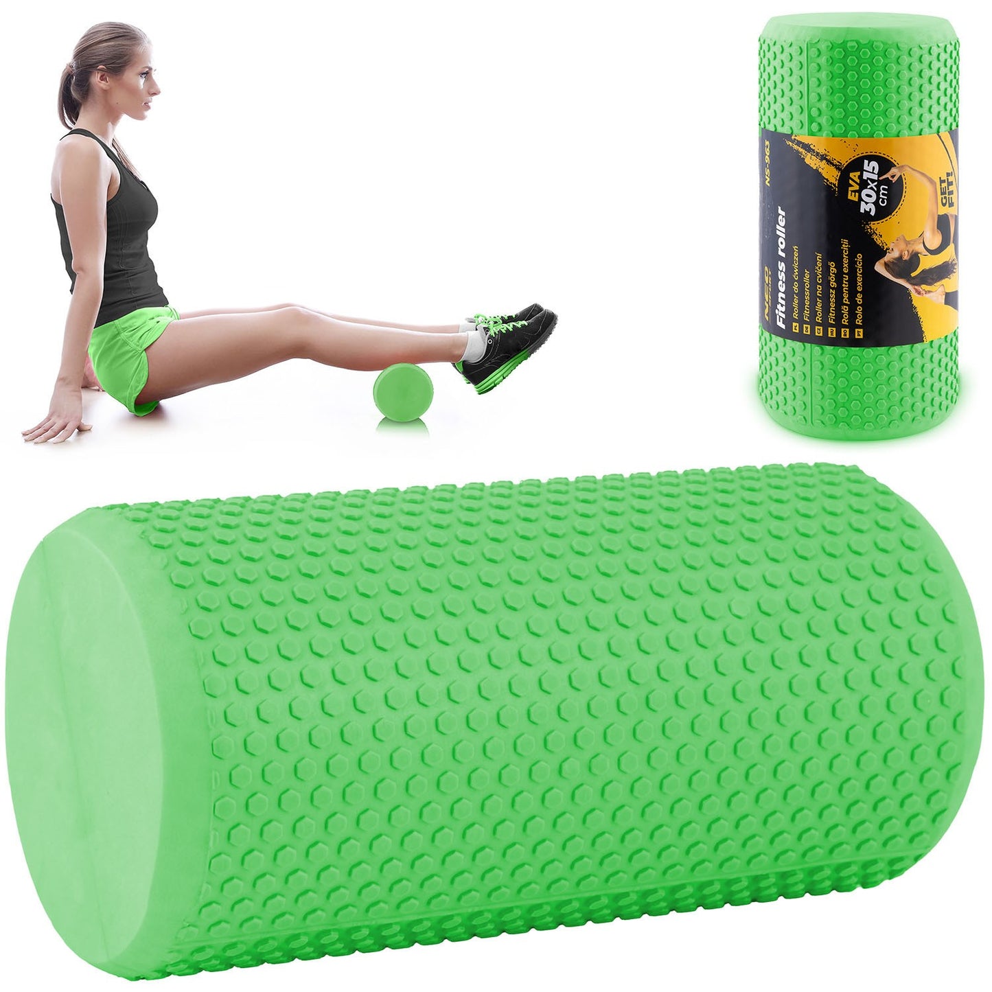 Roller exercise roller EVA NS-963 green