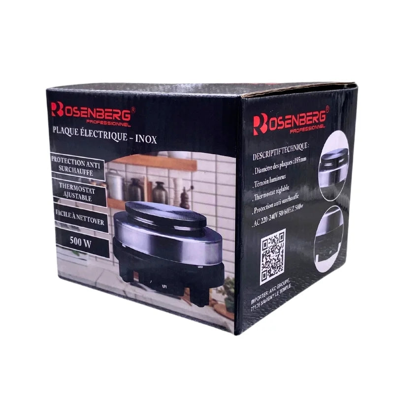Rosenberg YG-105: Stainless Steel Electric Hob - 500W
