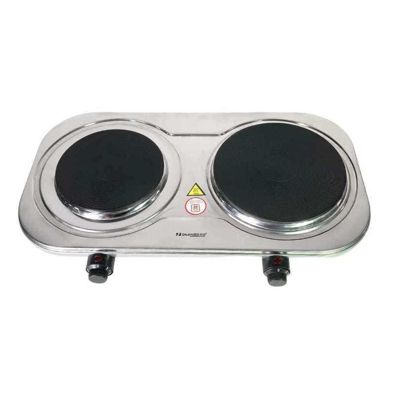 Rosenberg YQ-200D3: Stainless Steel Dual Electric Hob - 2500W