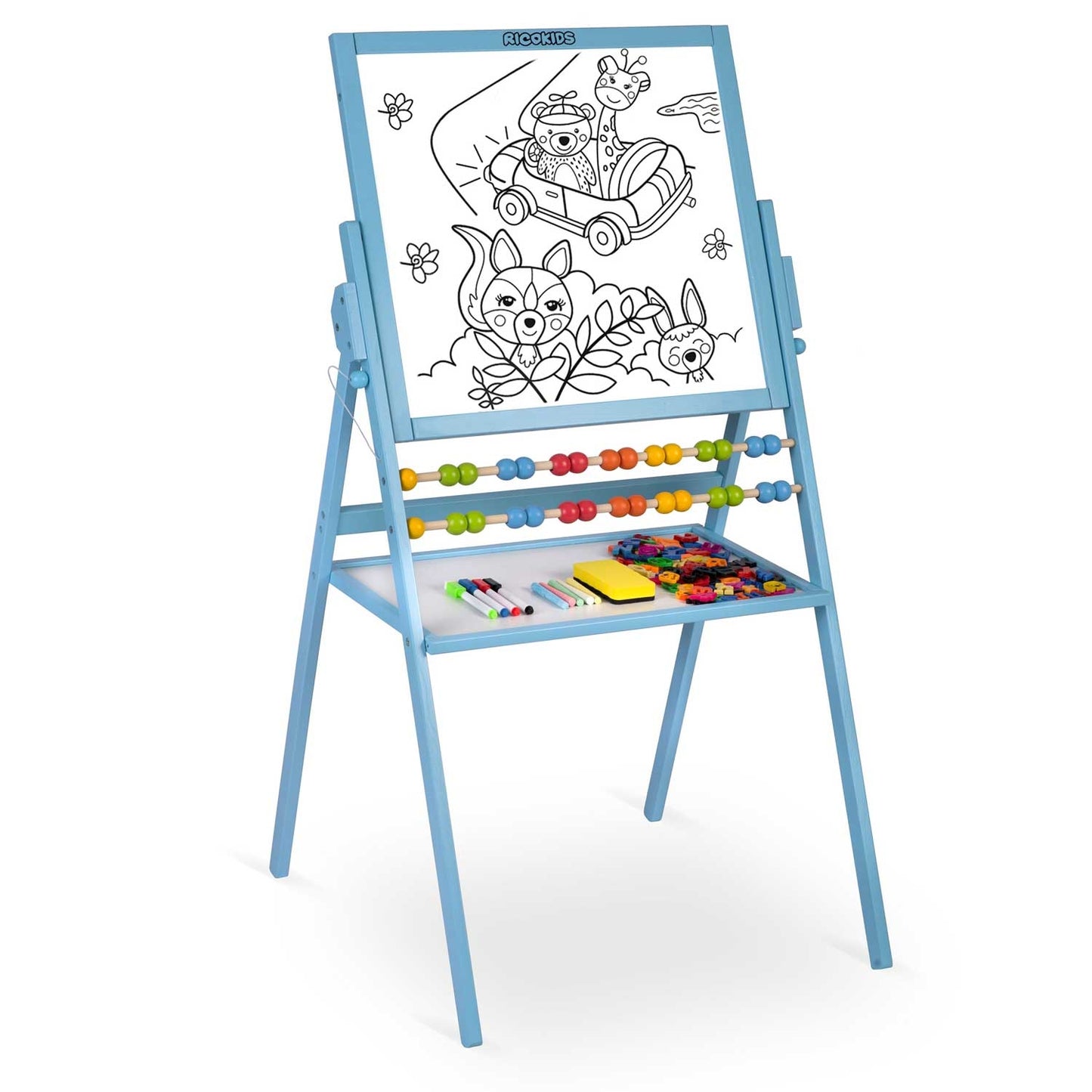 Rotatable Magnetic Chalkboard Ricokids - Blue