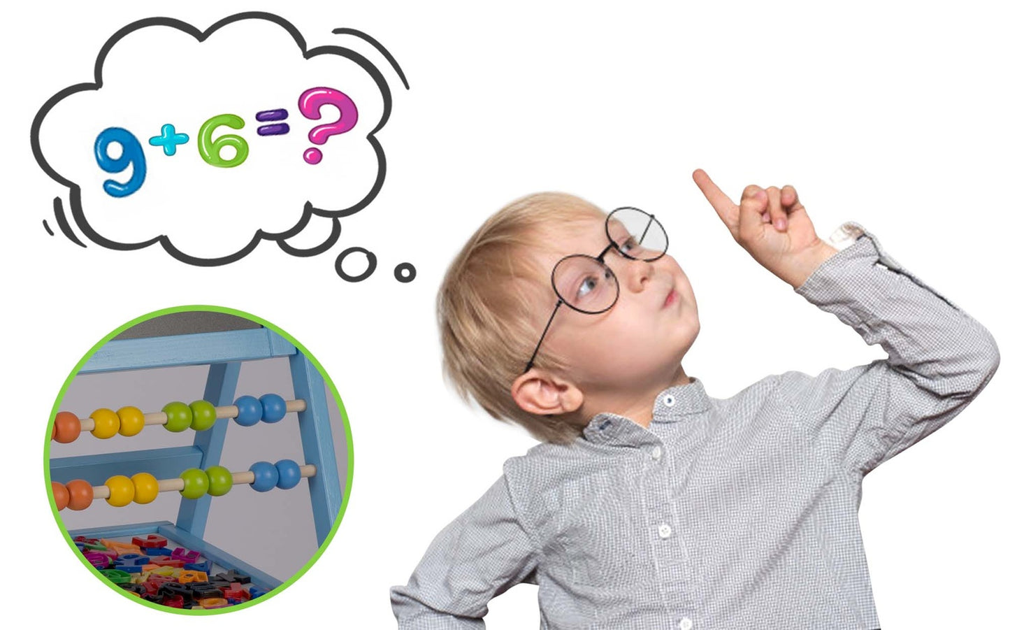 Rotatable Magnetic Chalkboard Ricokids - Blue