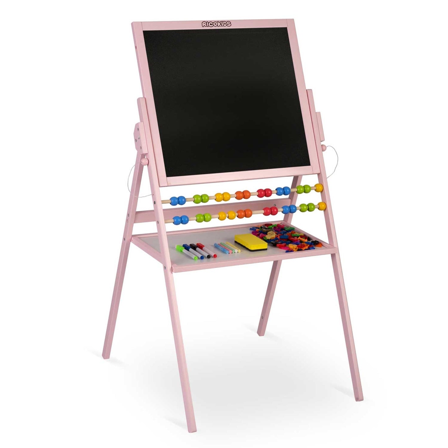 Rotatable Magnetic Chalkboard Ricokids - Pink
