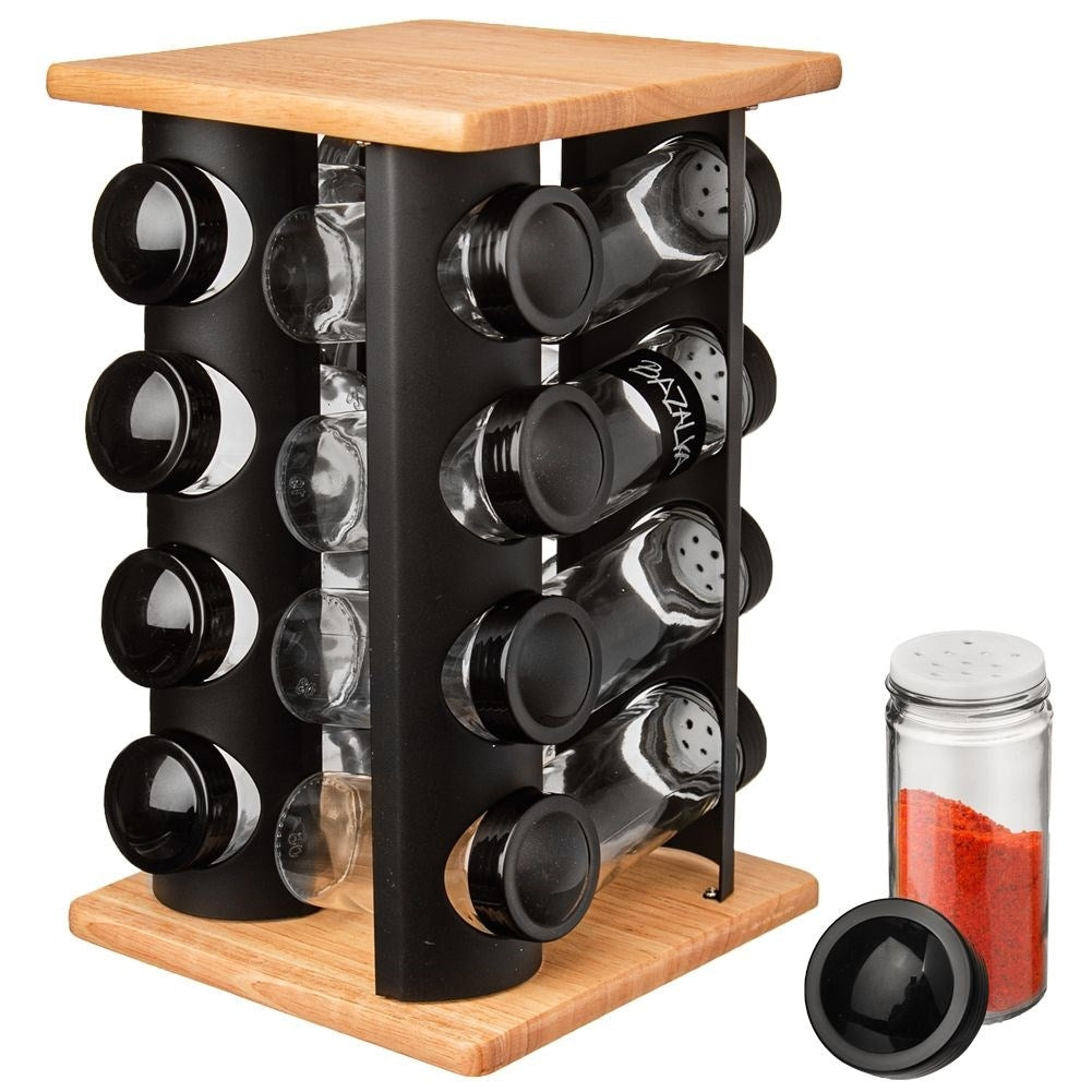 Rotating Spice Rack with 16 Containers