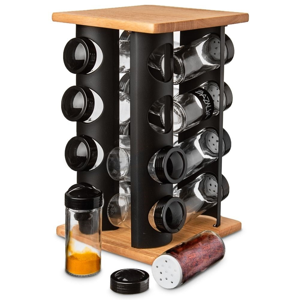 Rotating Spice Rack with 16 Containers