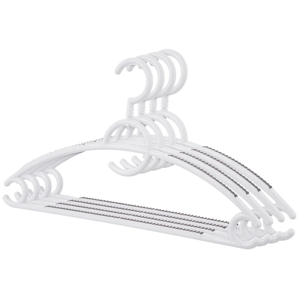 Rotating clothes hanger set with non-slip surface, 4-pack