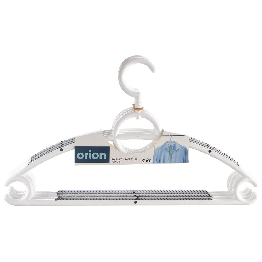 Rotating clothes hanger set with non-slip surface, 4-pack