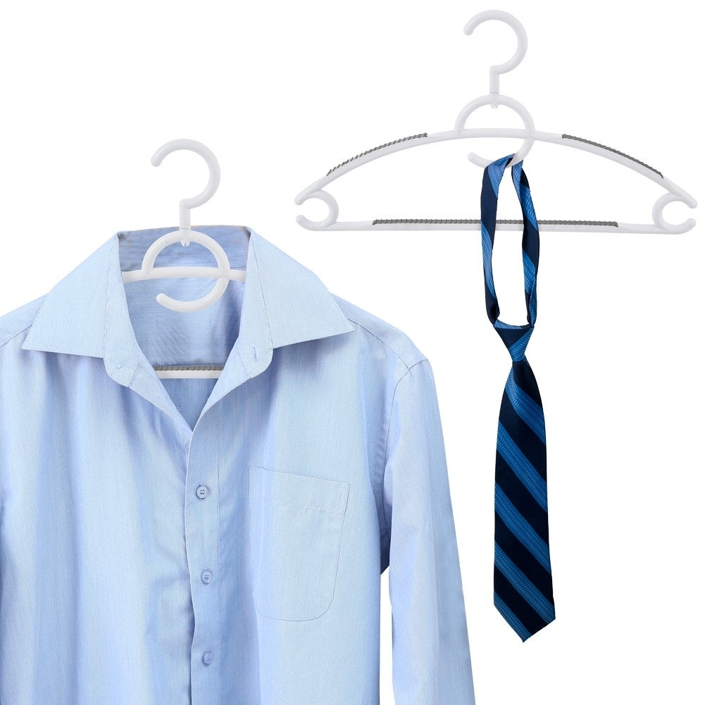 Rotating clothes hanger set with non-slip surface, 4-pack