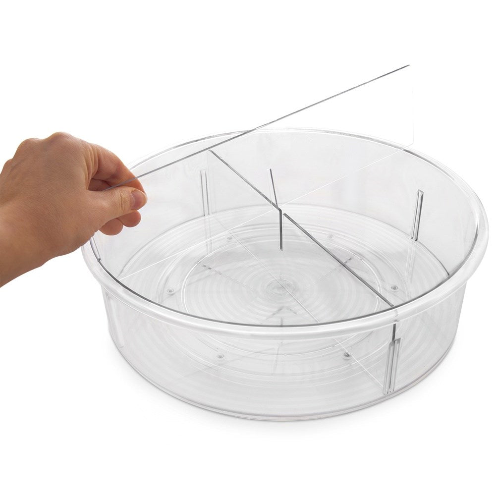 Rotating organizer container, divided, 30 cm