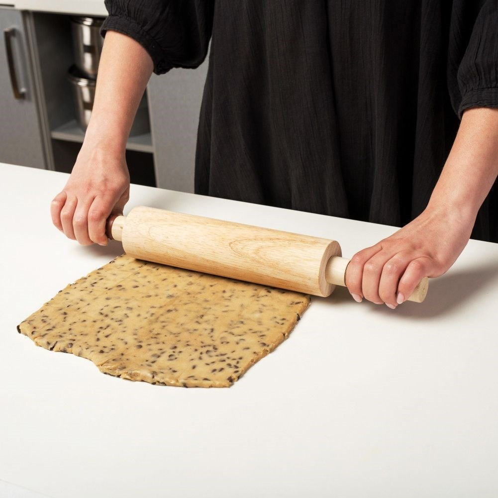 Rotating rolling pin in bamboo for dough, pasta and pastries