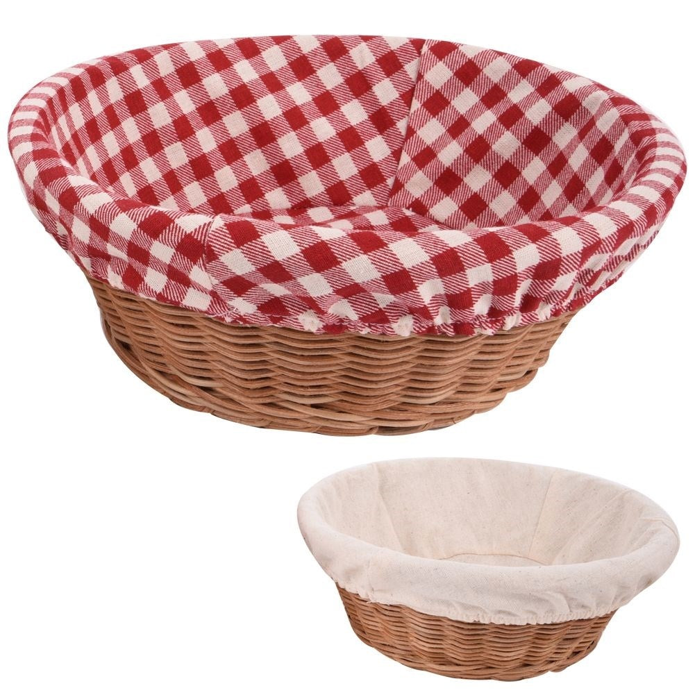 Round Bread Basket in Rattan for Elegant Serving