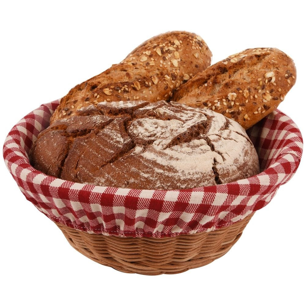 Round Bread Basket in Rattan for Elegant Serving