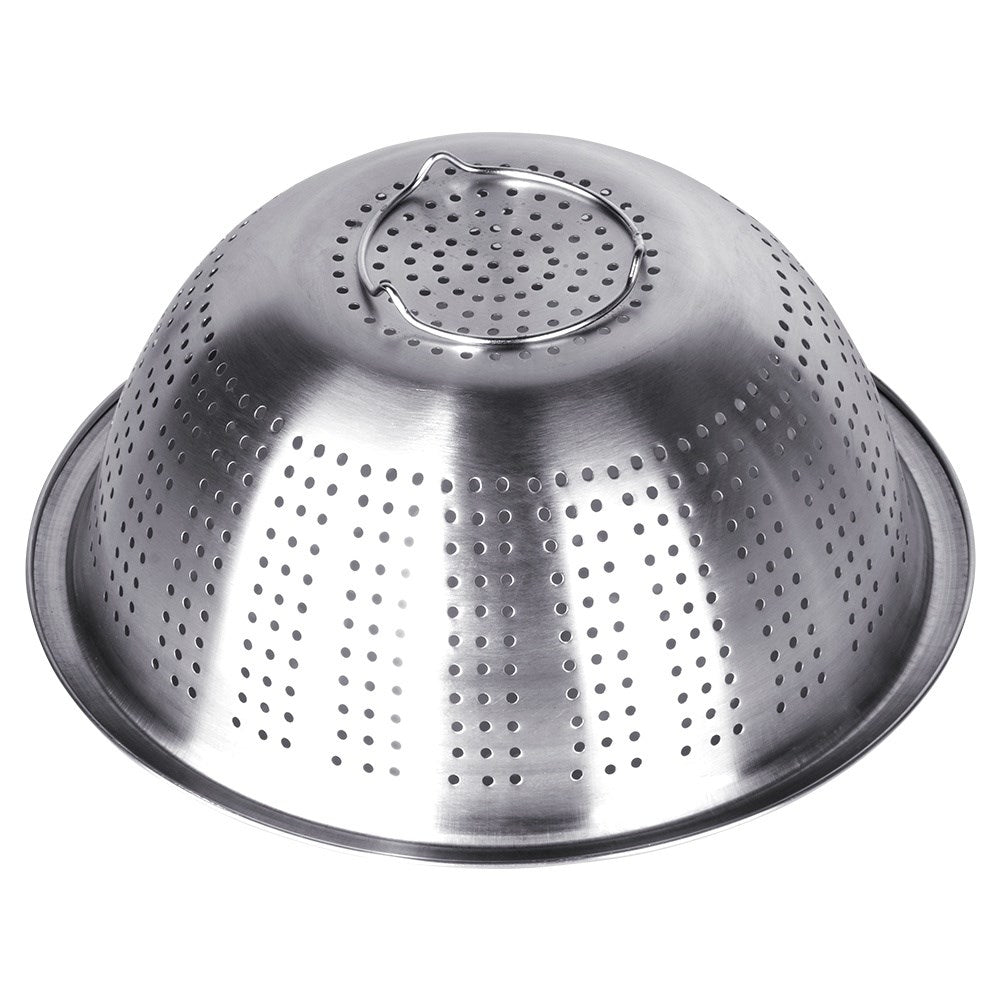 Round Colander in Stainless Steel for Rinsing and Straining